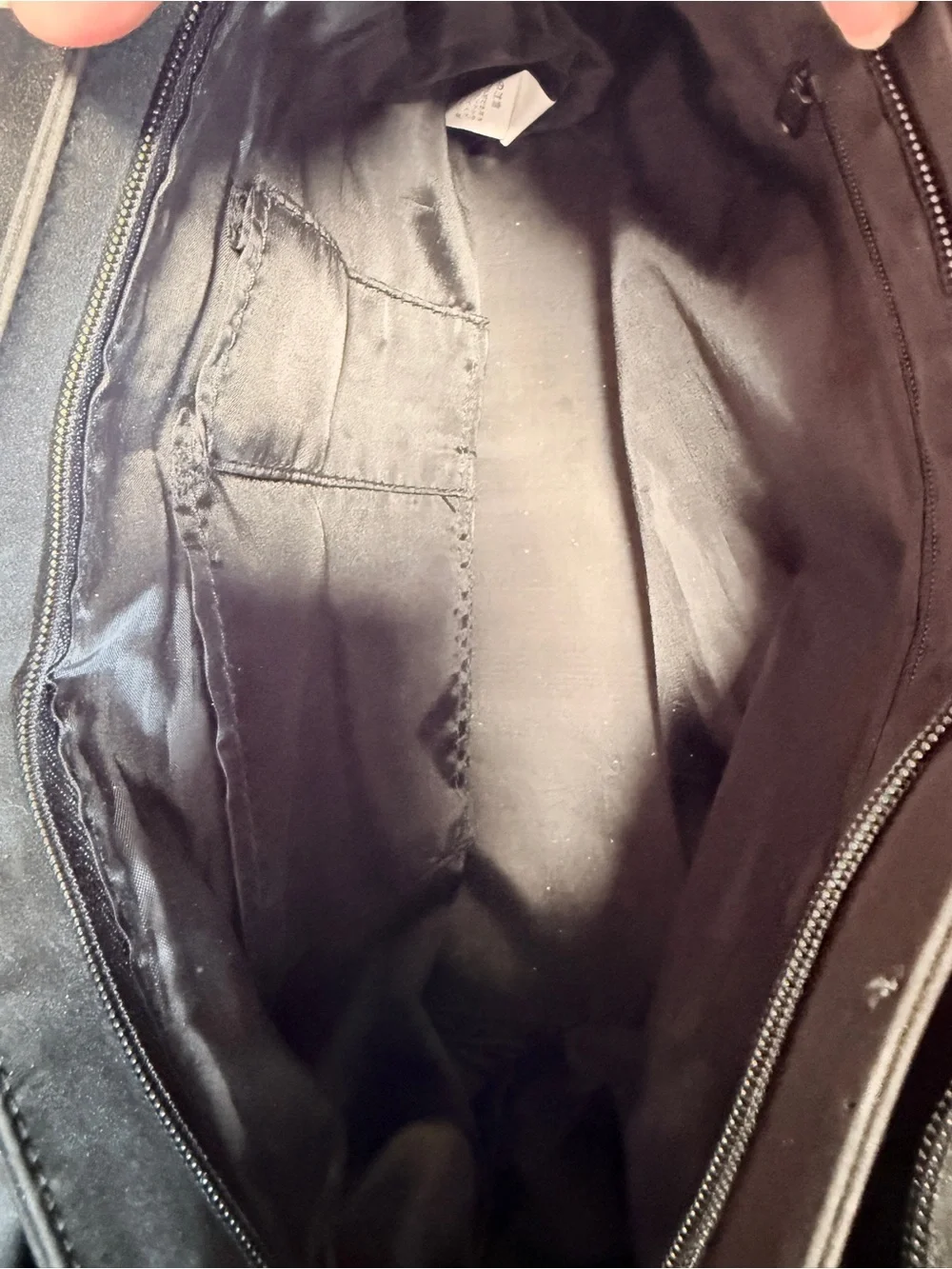 Valentino Rossa Black Nylon Triple Compartment Shoulder Tote Bag Brown Handles